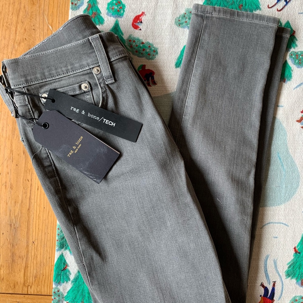 NWT! Rag & Bone High Rise Skinny Coated Rin - Picture 5 of 7